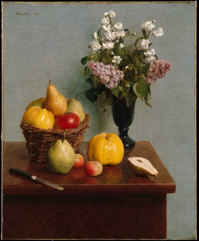 Henri Fantin-Latour : Nature morte aux fleurs et aux fruits