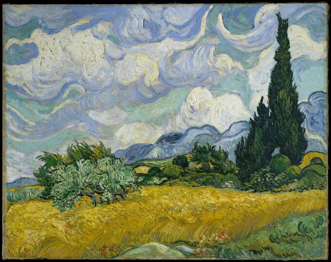 Vincent van Gogh : Champ de blé aux cyprès