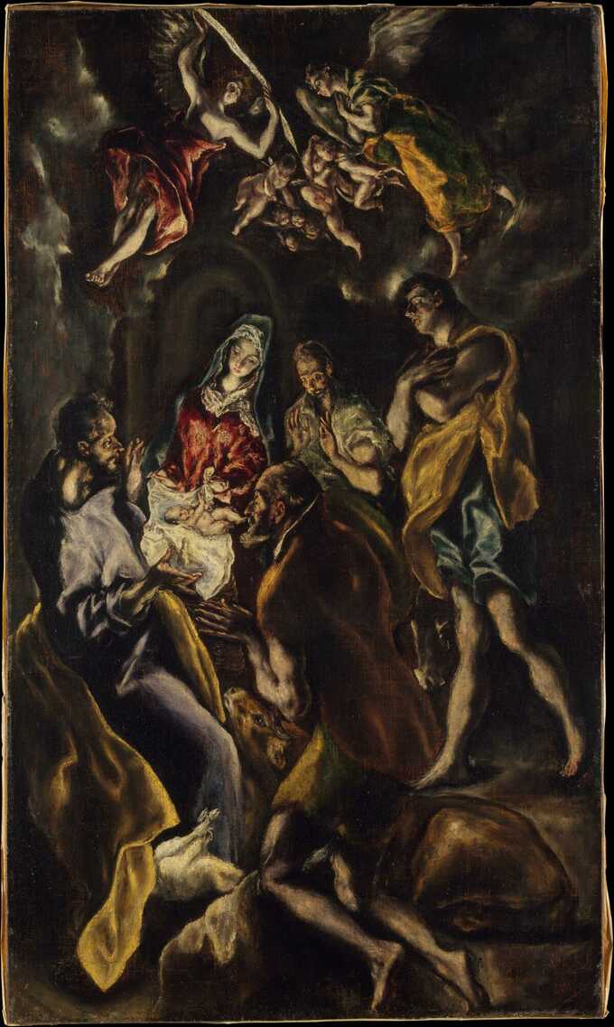El Greco (Domenikos Theotokopoulos) and Workshop : L'Adoration des bergers