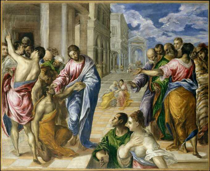 El Greco (Domenikos Theotokopoulos) : Christ guérissant les aveugles