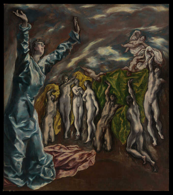 El Greco (Domenikos Theotokopoulos) : La vision de Saint Jean
