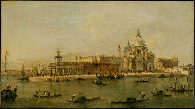 Francesco Guardi : Venise : La Dogana et Santa Maria della Salute
