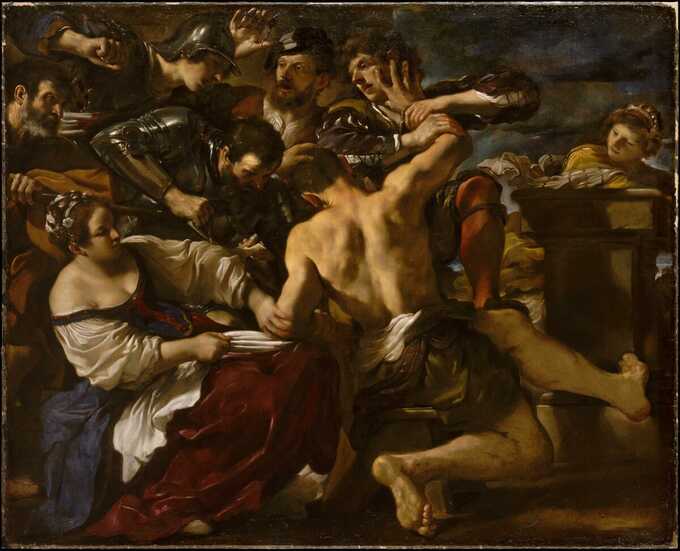 Guercino (Giovanni Francesco Barbieri) : Samson capturé par les Philistins