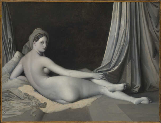 Jean Auguste Dominique Ingres : Odalisque in Grisaille