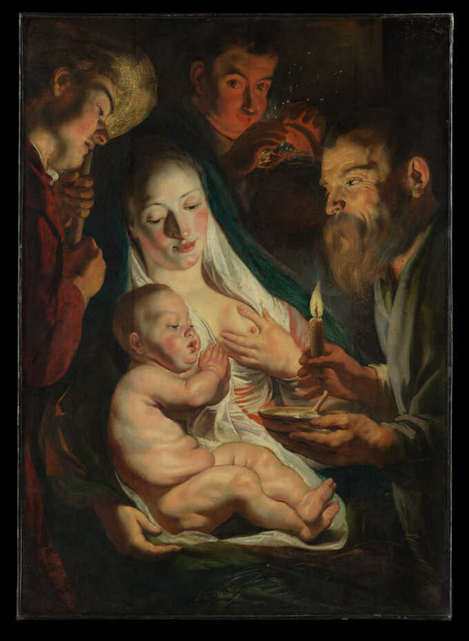 Jacob Jordaens : La Sainte Famille avec les bergers