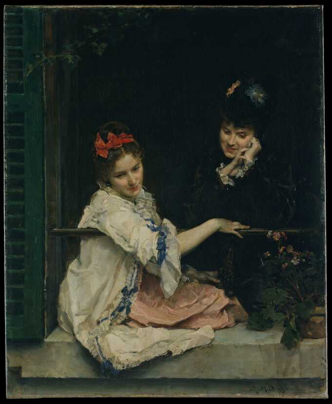 Raimundo de Madrazo y Garreta : Filles à une fenêtre