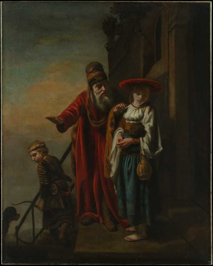 Nicolaes Maes : Abraham rejetant Agar et Ismaël