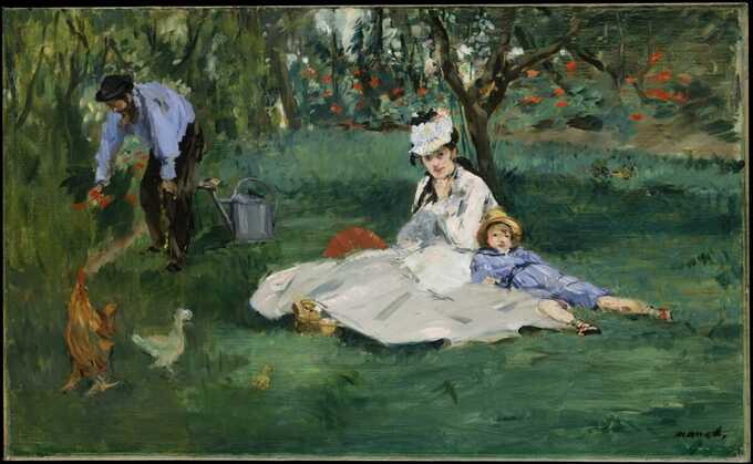 Edouard Manet : La famille Monet dans son jardin à Argenteuil