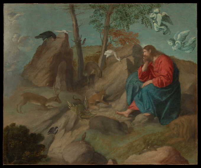 Moretto da Brescia (Alessandro Bonvicino) : Christ dans le désert