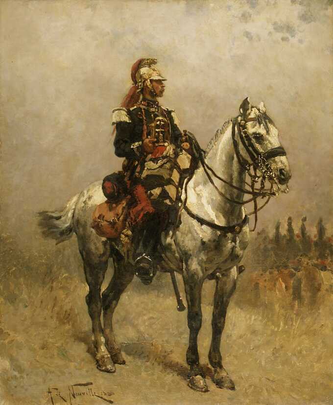 Alphonse-Marie-Adolphe de Neuville : Un cavalier