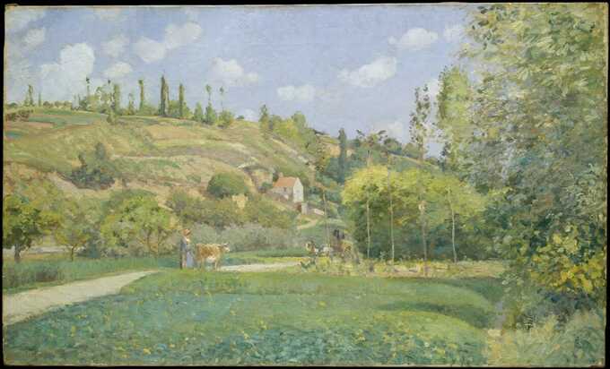 Camille Pissarro : A Cowherd at Valhermeil, Auvers-sur-Oise