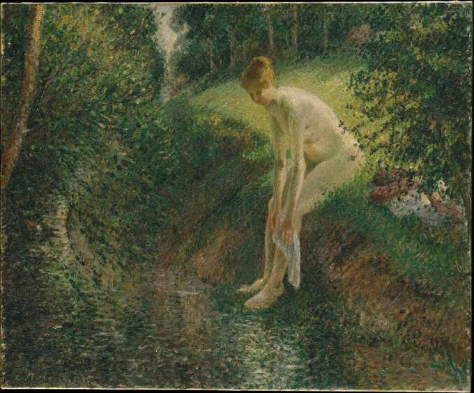 Camille Pissarro : Baigneuse dans les bois