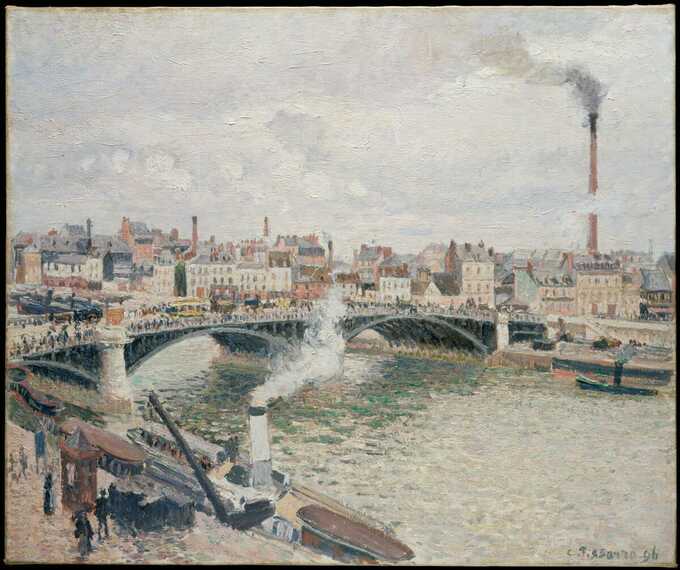 Camille Pissarro : Matin, un jour couvert, Rouen