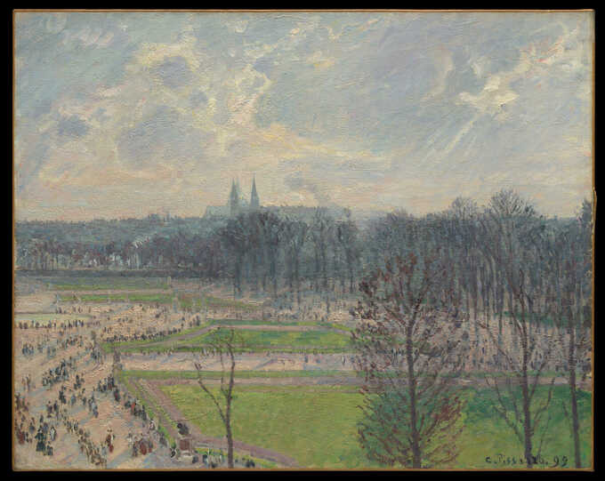 Camille Pissarro : Le Jardin des Tuileries un après-midi d'hiver
