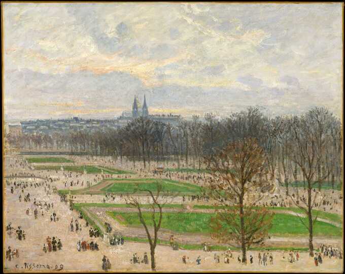 Camille Pissarro : Le Jardin des Tuileries un après-midi d'hiver