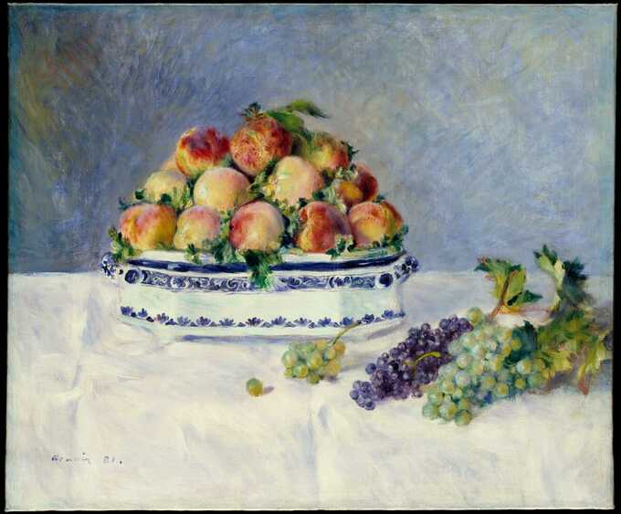 Auguste Renoir : Nature morte aux pêches et raisins