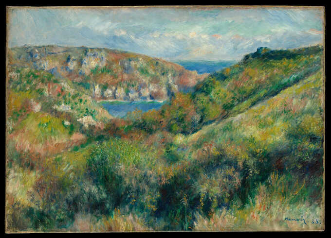 Auguste Renoir : Collines autour de la baie de Moulin Huet, Guernesey