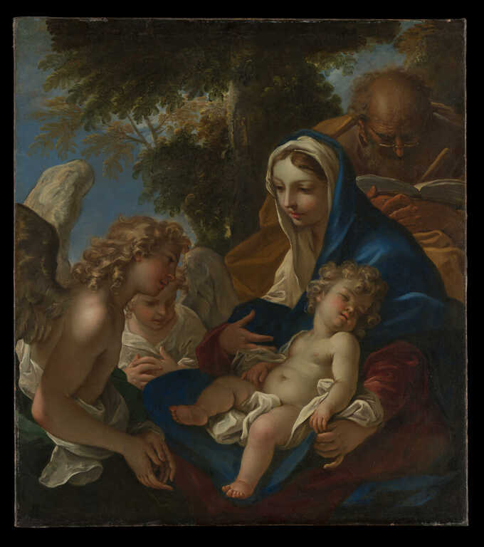 Sebastiano Ricci : La Sainte Famille avec des anges