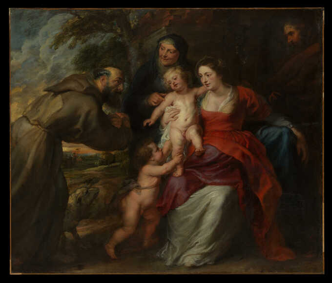 Peter Paul Rubens : La Sainte Famille avec les saints François et Anne et l'enfant saint Jean-Baptiste