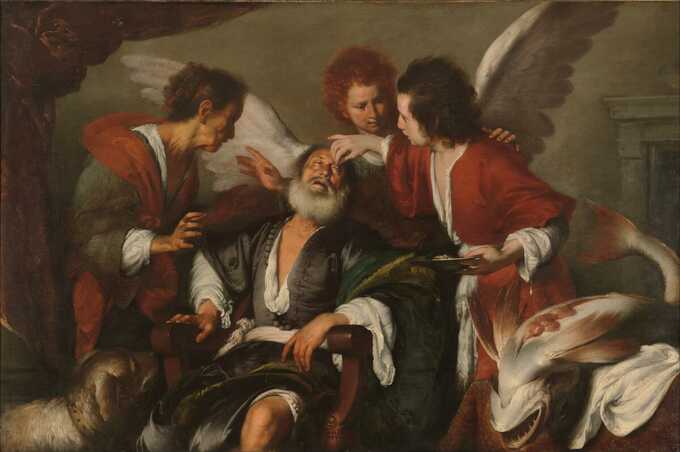 Bernardo Strozzi : Tobias guérit la cécité de son père