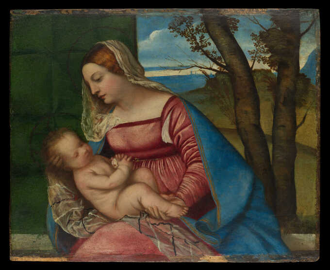 Titian (Tiziano Vecellio) : Vierge à l'enfant