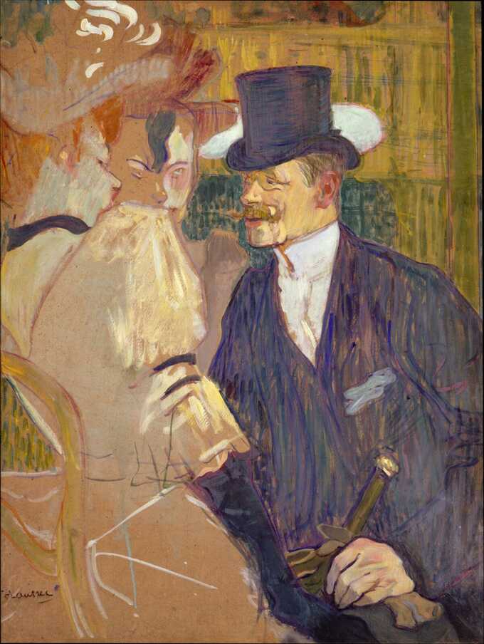 Henri de Toulouse-Lautrec : L'Anglais (William Tom Warrener, 1861-1934) au Moulin Rouge