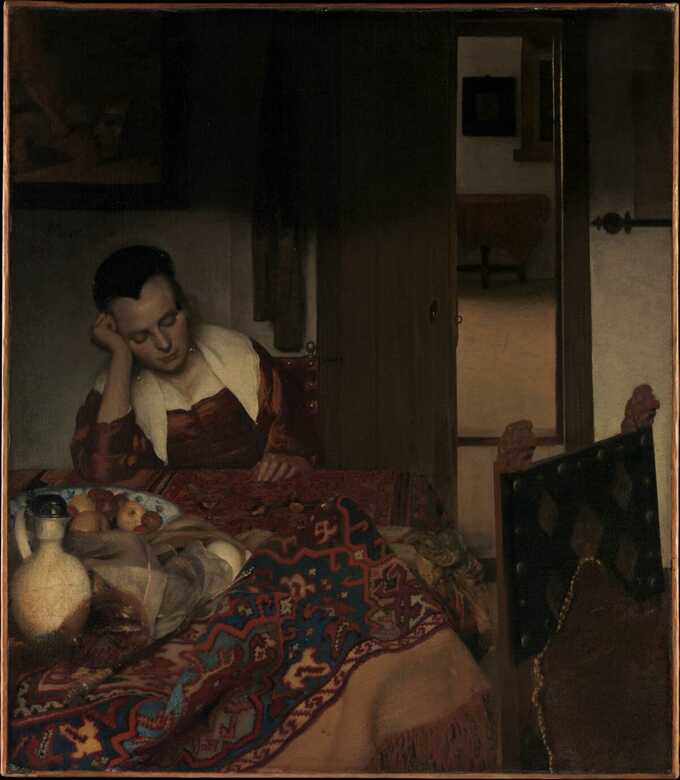 Johannes Vermeer : Une jeune fille assoupie