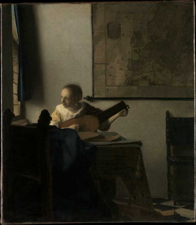 Johannes Vermeer : Jeune femme au luth