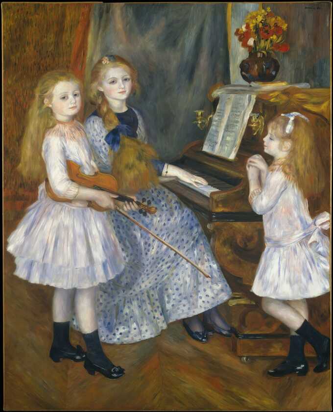 Auguste Renoir : Les Filles de Catulle Mendès, Huguette (1871-1964), Claudine (1876-1937) et Helyonne (1879-1955)