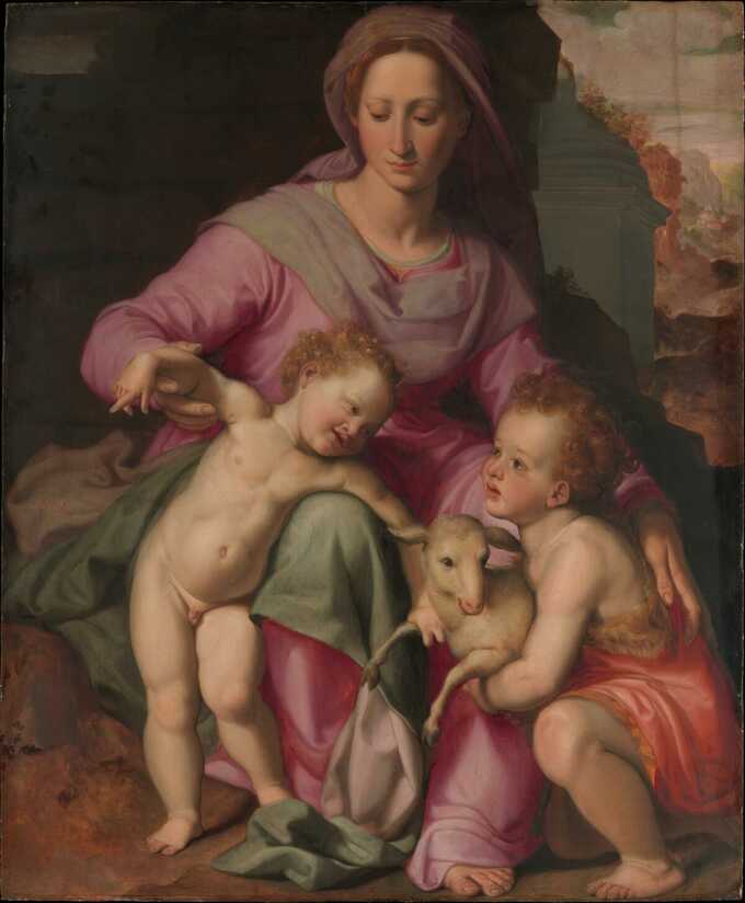 Santi di Tito : Vierge à l'Enfant avec l'Enfant Saint Jean Baptiste
