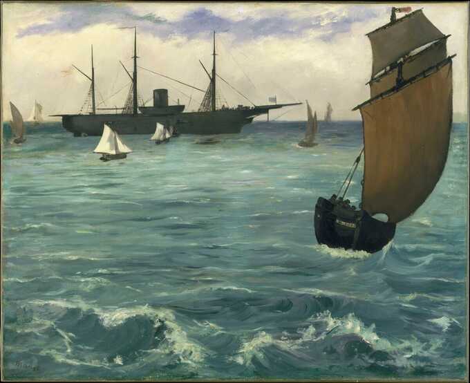 Edouard Manet : Le "Kearsarge" à Boulogne