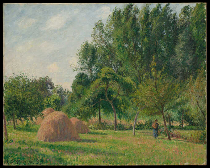 Camille Pissarro : Meules De Foin, Matin, Éragny