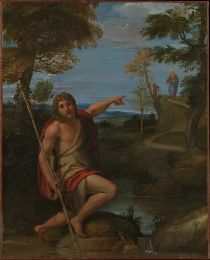 Annibale Carracci : Saint Jean-Baptiste rend témoignage