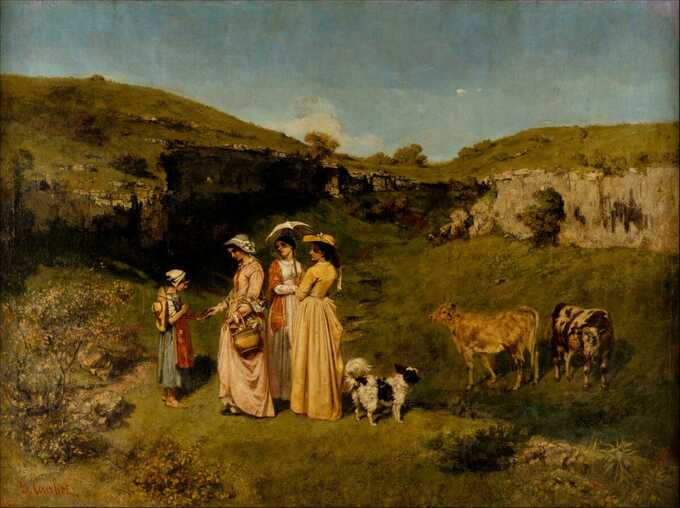 Gustave Courbet : Jeunes filles du village