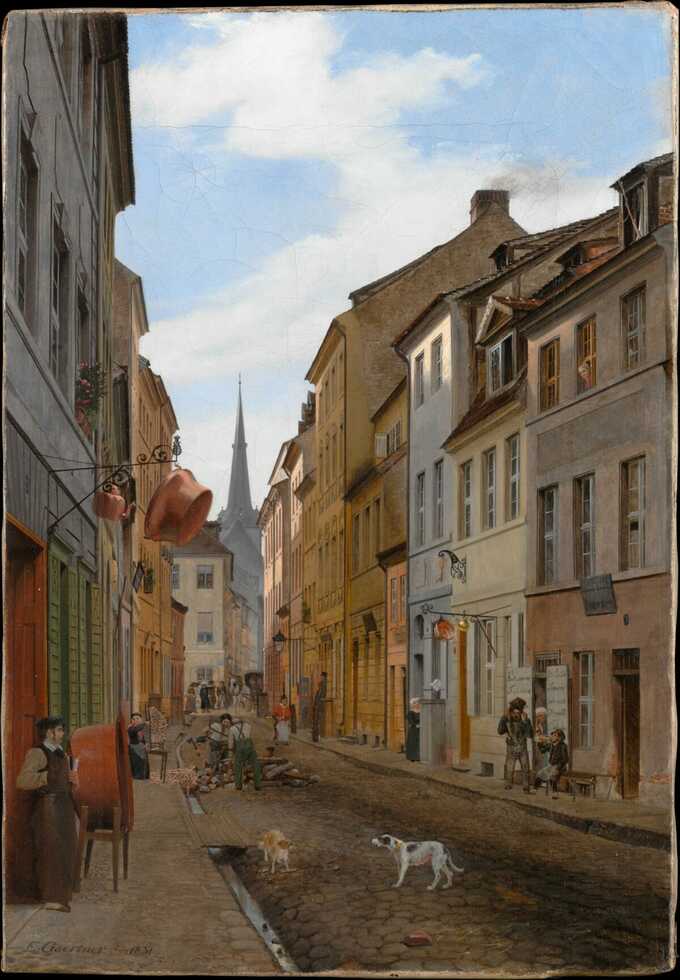 Eduard Gaertner : Rue paroissiale à Berlin