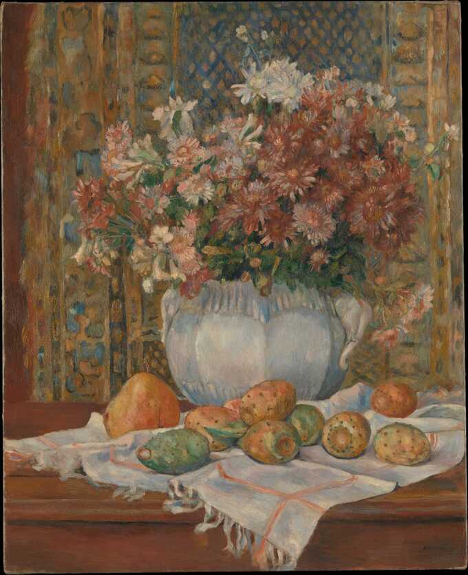 Auguste Renoir : Nature morte aux fleurs et aux figues de barbarie