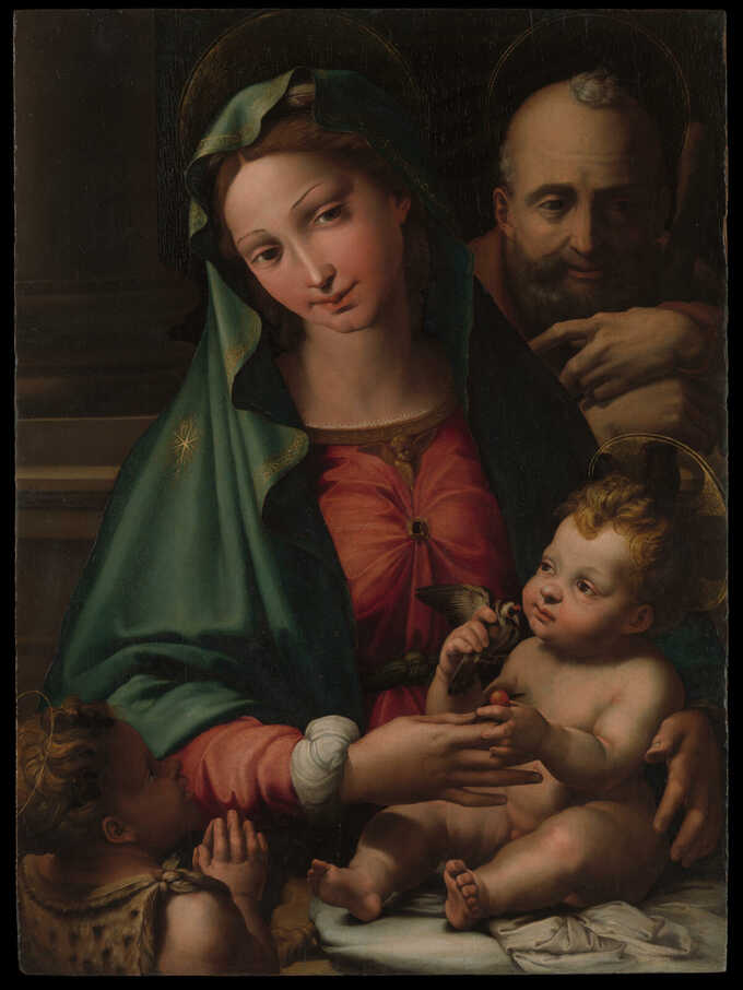 Perino del Vaga (Pietro Buonaccorsi) : La Sainte Famille avec l'Enfant Saint Jean-Baptiste