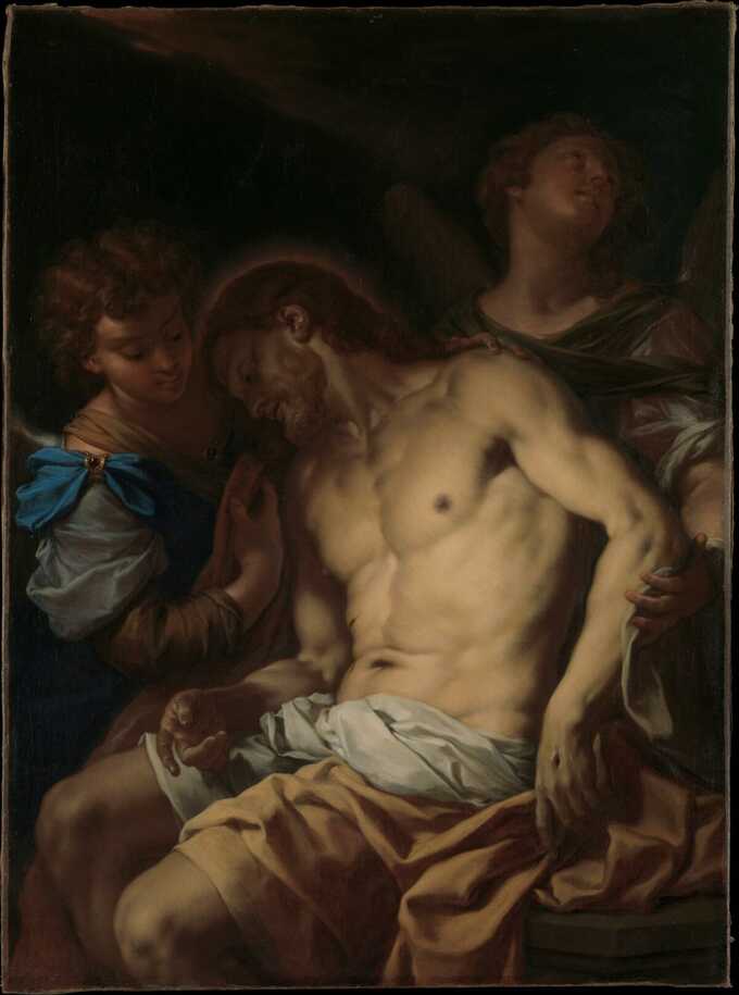 Francesco Trevisani : Christ mort soutenu par des anges