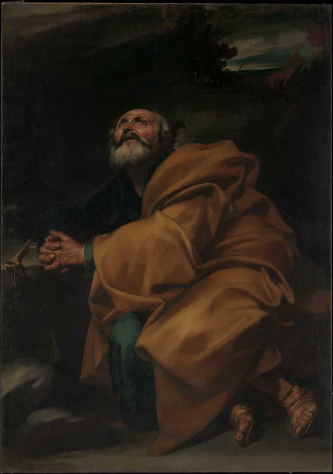 Jusepe de Ribera (called Lo Spagnoletto) : Les larmes de saint Pierre