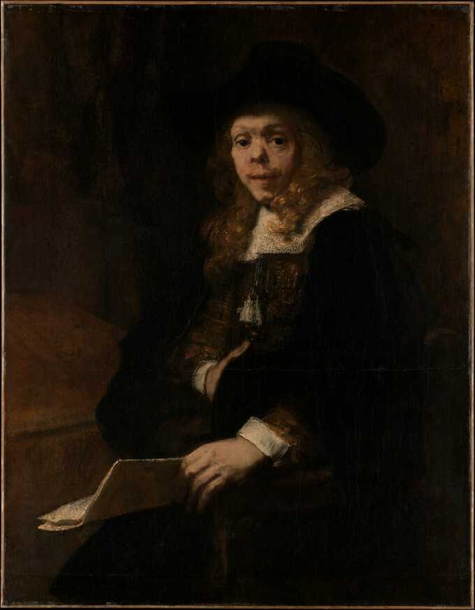 Rembrandt (Rembrandt van Rijn) : Portrait of Gerard de Lairesse