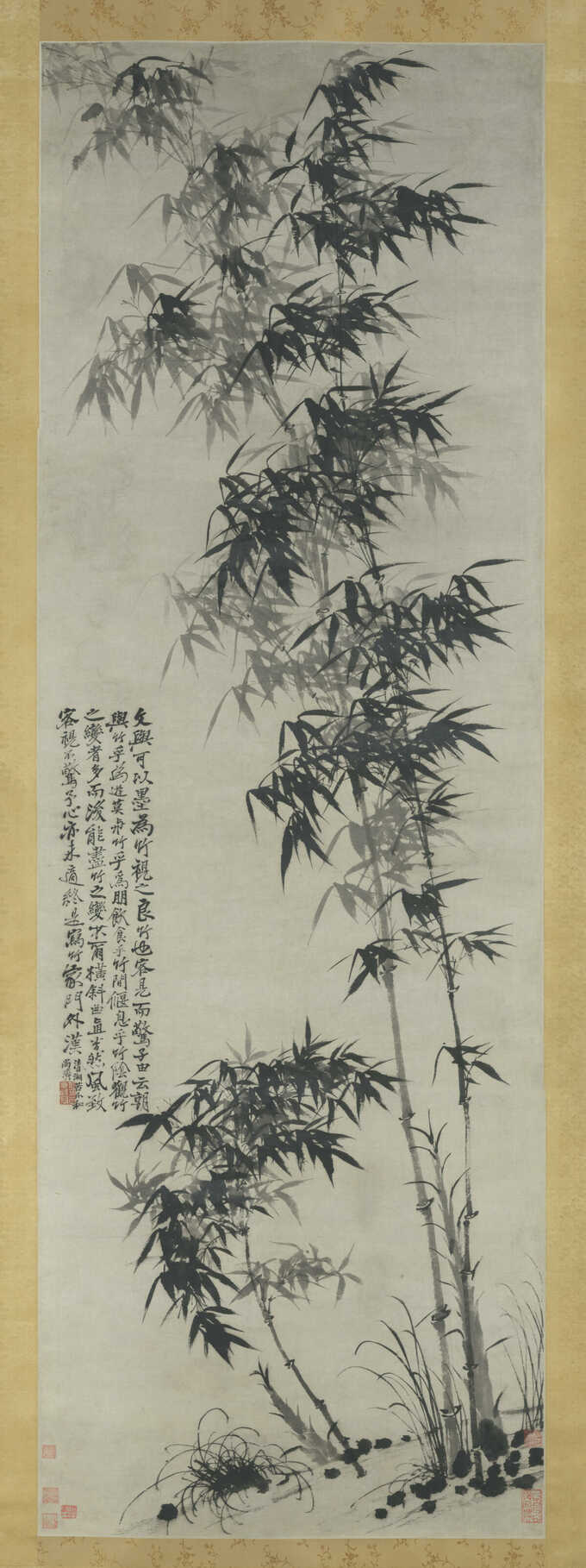 Shitao (Zhu Ruoji) : Bambou sous le vent et la pluie