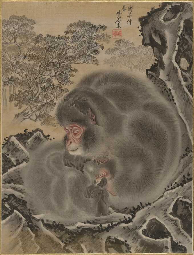 Kawanabe Kyōsai 河鍋暁斎 : Singes