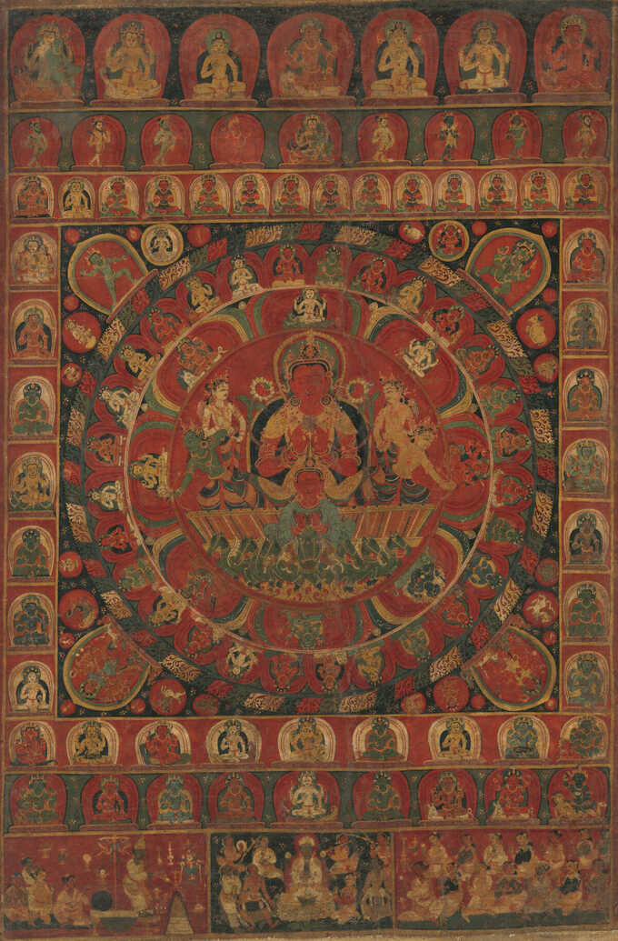 Kitaharasa : Mandala du dieu solaire Surya entouré de huit divinités planétaires