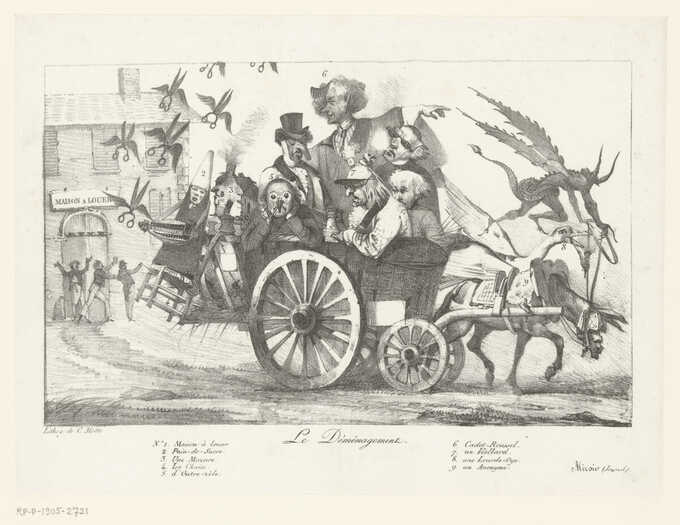 Eugène Delacroix : Camionnette de déménagement avec figures allégoriques