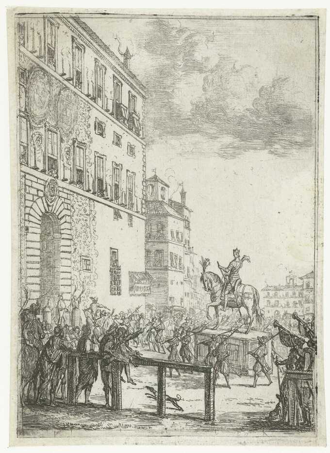 Claude Lorrain : Statue équestre de l'empereur du Saint Empire romain germanique