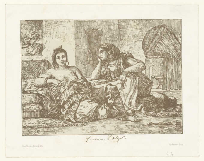 Eugène Delacroix : Deux femmes algériennes assises