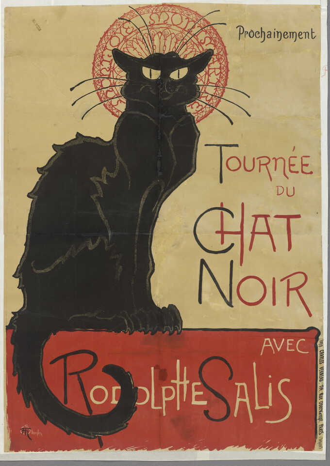 Théophile Alexandre Steinlen : Affiche pour le café du théâtre Le Chat Noir à Paris