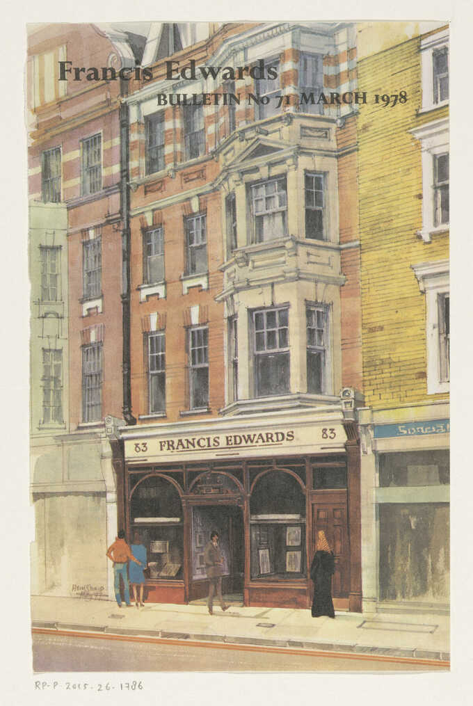 anonymous : Vitrine de la librairie Francis Edwards à Londres