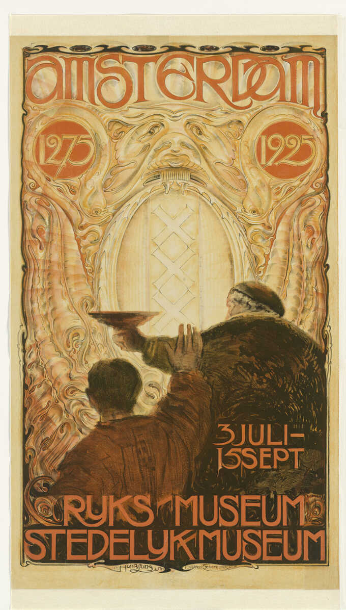 Huib Luns : Affiche pour l'exposition Amsterdam 1275-1925