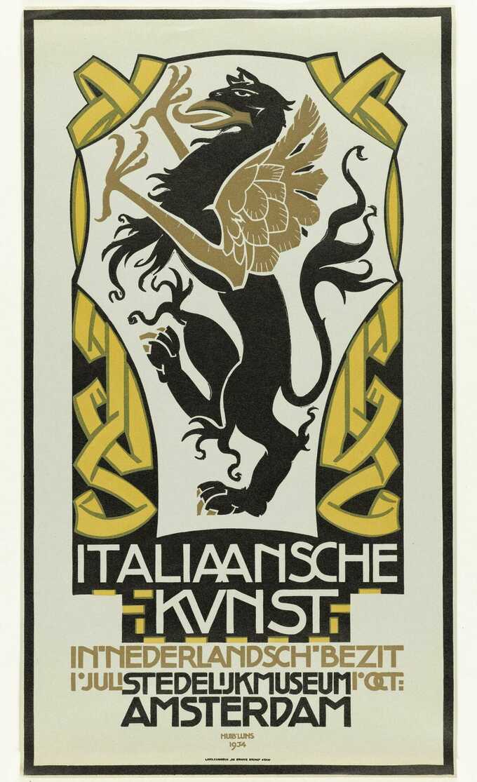 Huib Luns : Art italien en possession néerlandaise. 1er juillet-1er oct. 1934. Musée municipal